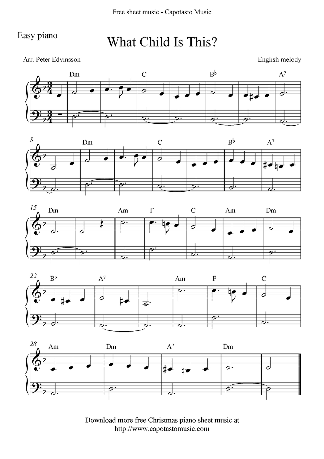 Free Christmas Piano Sheet Music For Beginners Printable Free Printable