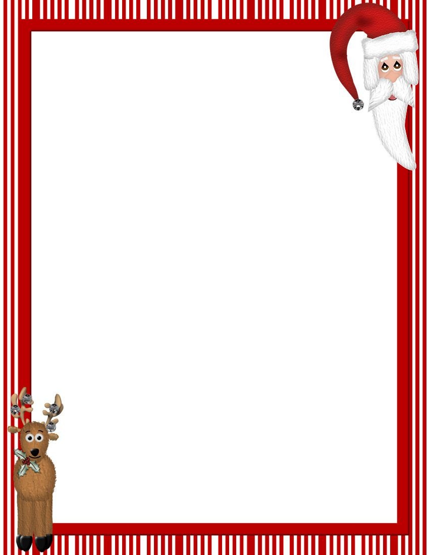 Free Printable Christmas Stationary Borders | Christmasstationery - Free Printable Christmas Stationary