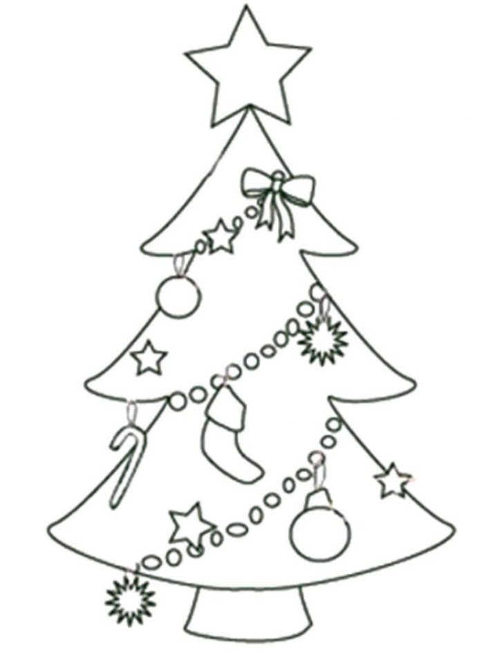 Free Printable Christmas Tree Ornaments Coloring Pages