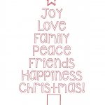 Free Printable Christmas Tree Word Art & Pillow Idea | Holiday   Merry Christmas Stencil Free Printable