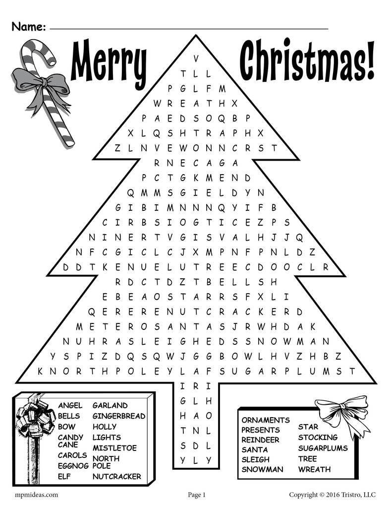 Free Printable Christmas Word Search | Christmas Games | Christmas - Free Printable Christmas Puzzles Word Searches