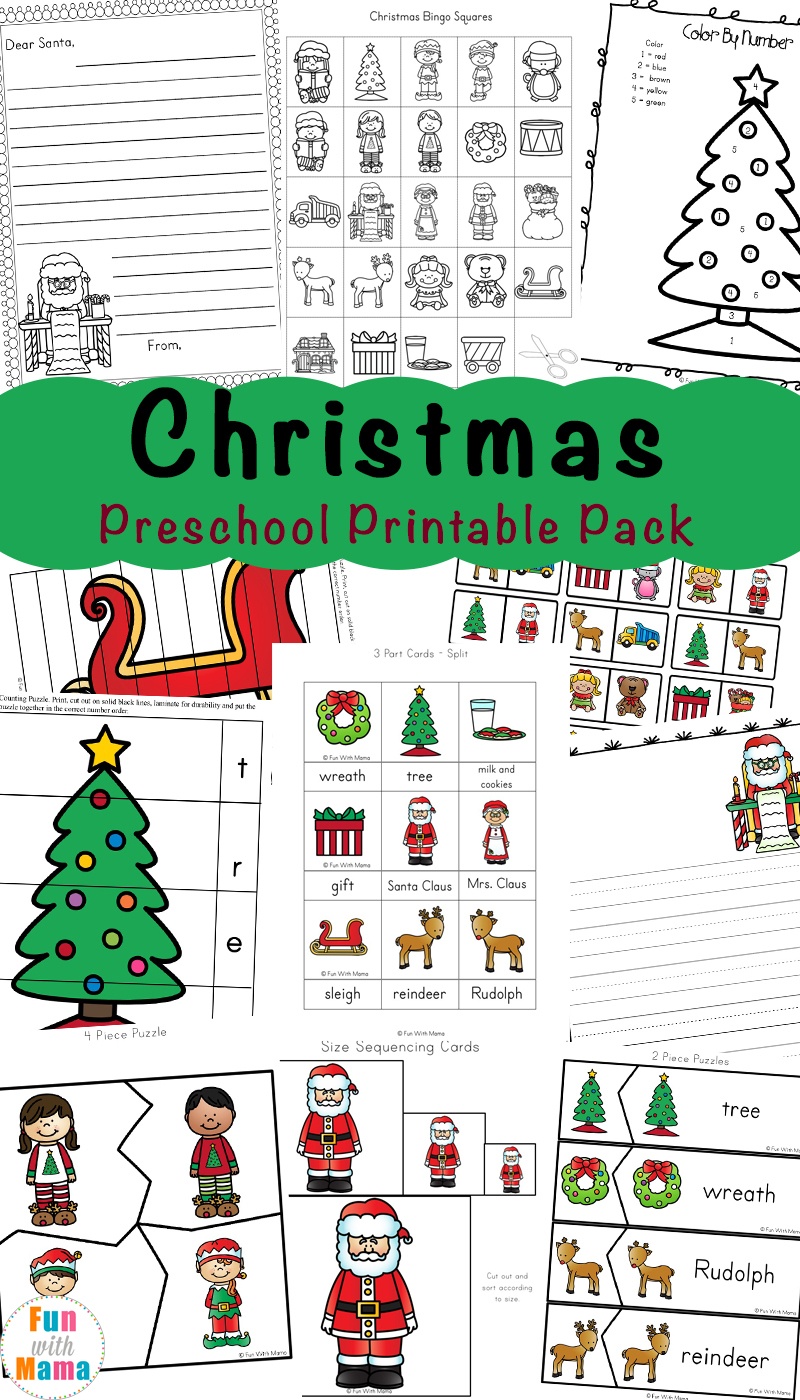 Free Printable Christmas Worksheets - Fun With Mama - Free Printable Christmas Pictures