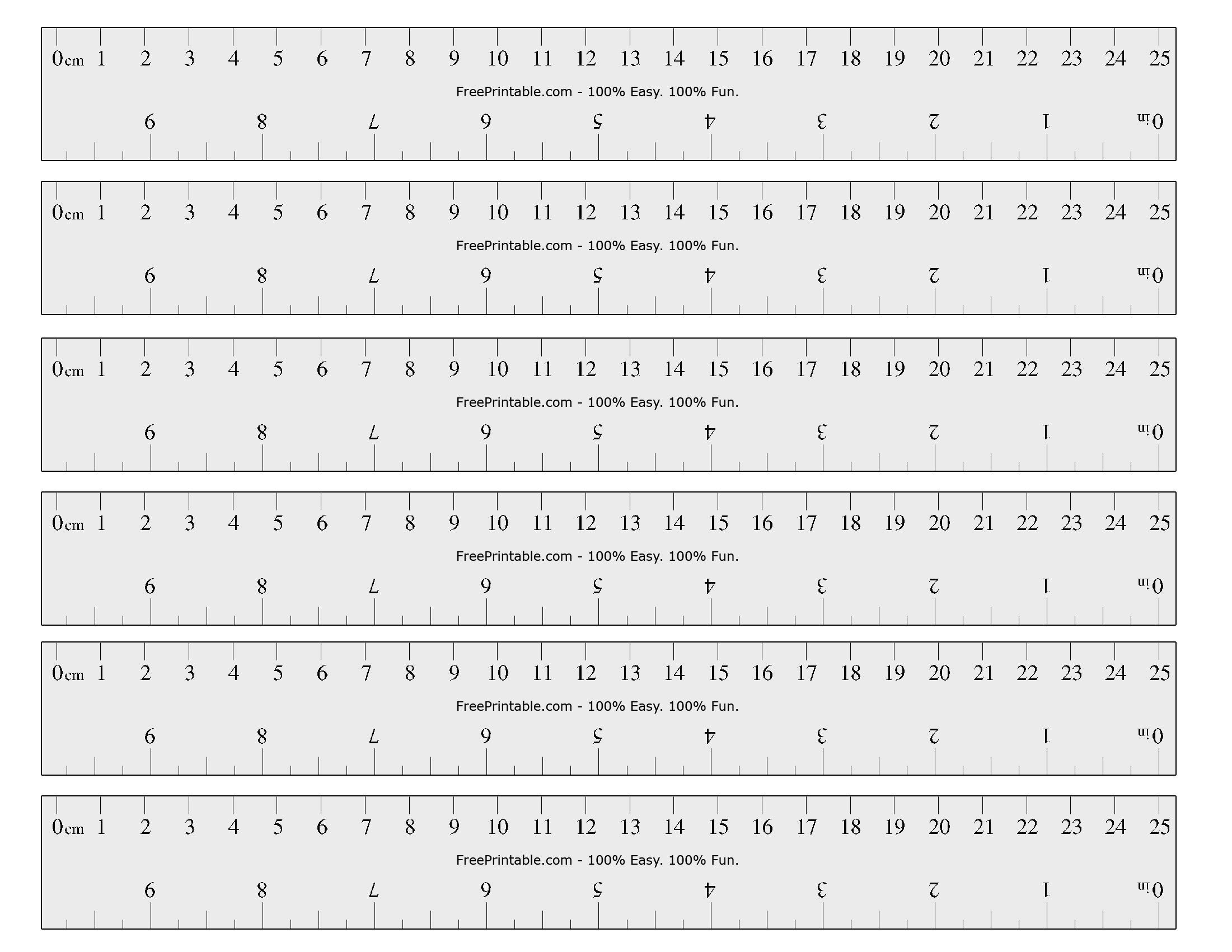 free printable ruler cm