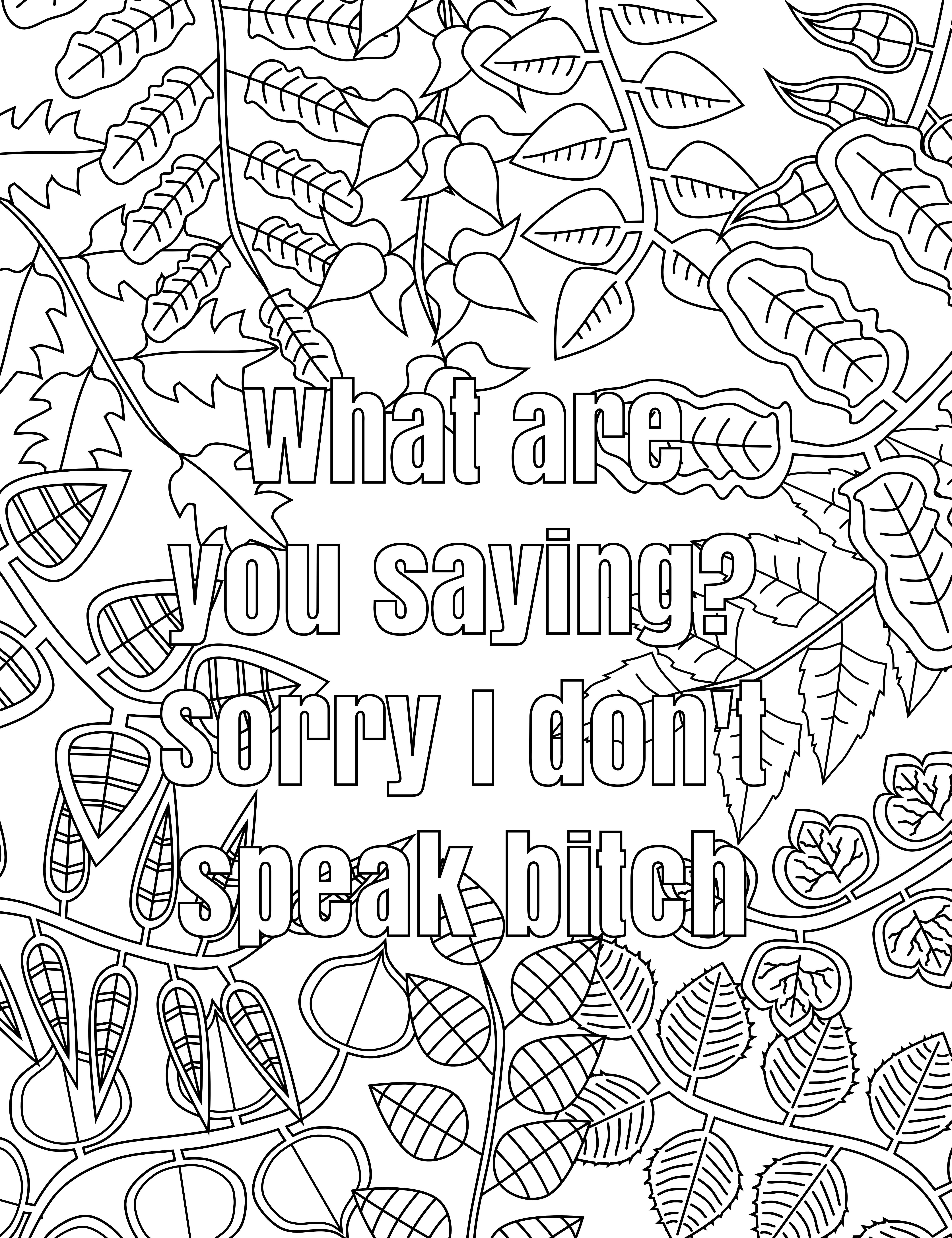 Free Printable Coloring Pages For Adults Only Swear Words ...