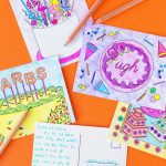 Free Printable Coloring Postcards | Cards And Invitations   Free Printable Postcards