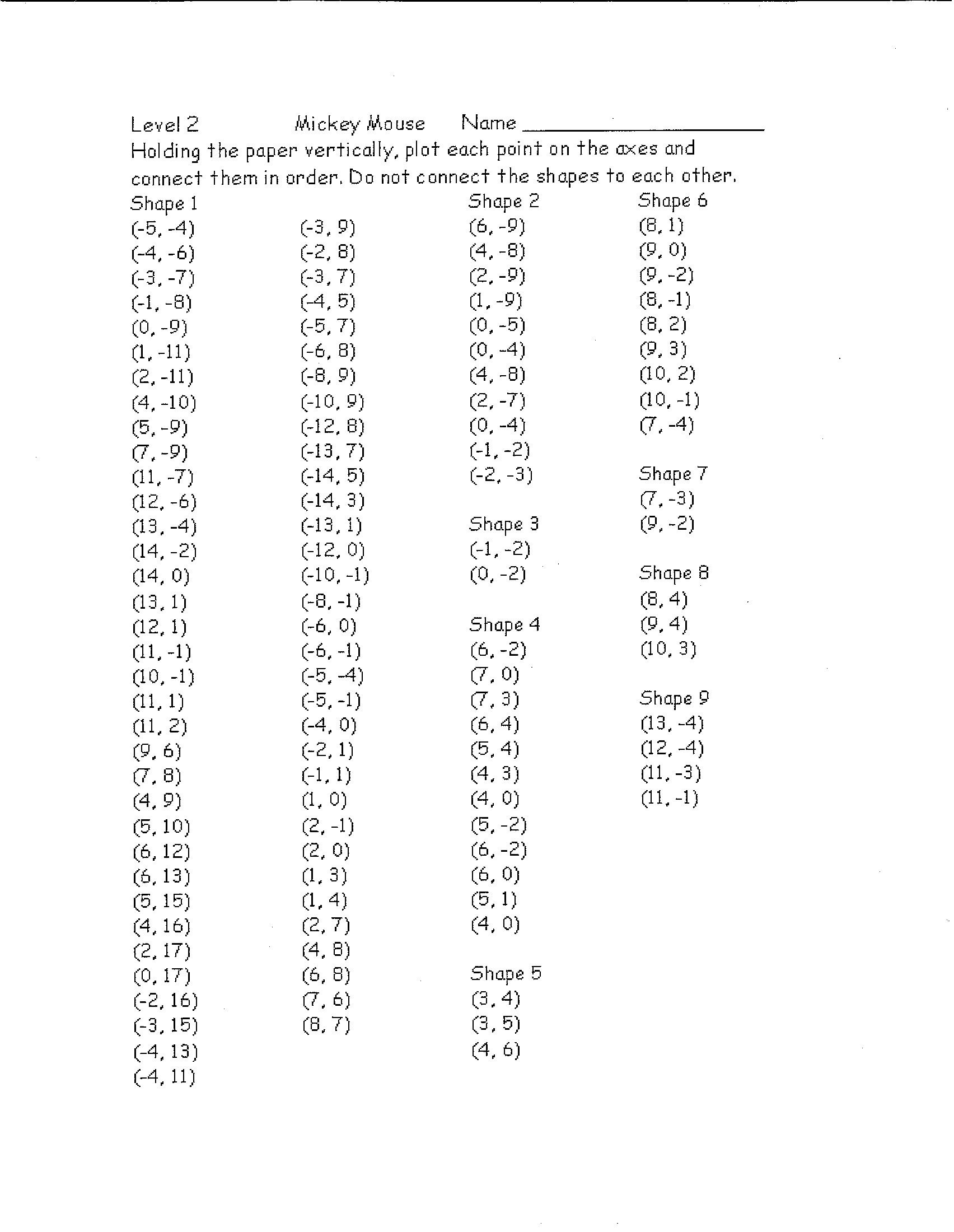 Free Printable Christmas Coordinate Graphing Worksheets Free Printable