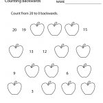 Free Printable Counting Backwards Worksheet For First Grade   Free Printable First Grade Math Worksheets