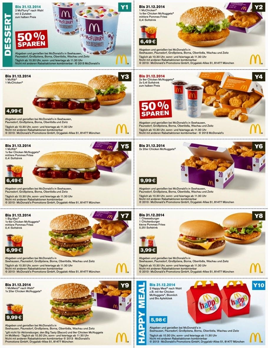 Free Printable Coupons: Mcdonalds Coupons | Fast Food Coupons - Free Printable Coupons For Food