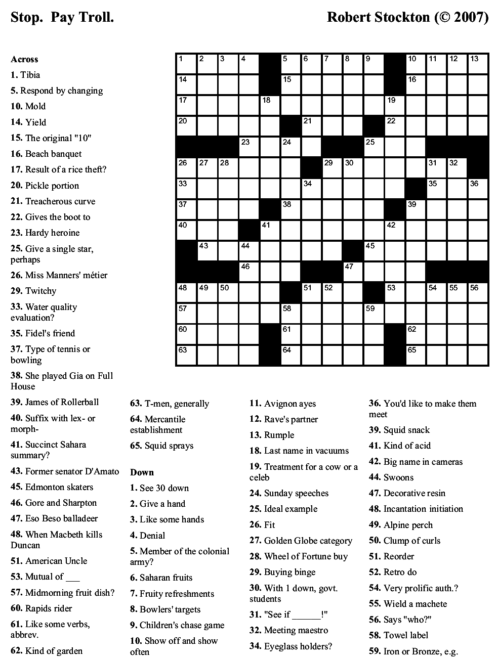 Free Printable Crossword Puzzles Easy For Kids &amp;amp; Adults - Free Printable General Knowledge Crossword Puzzles