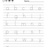 Free Printable Dash Trace Handwriting Worksheet For Kindergarten   Free Printable Name Worksheets For Kindergarten