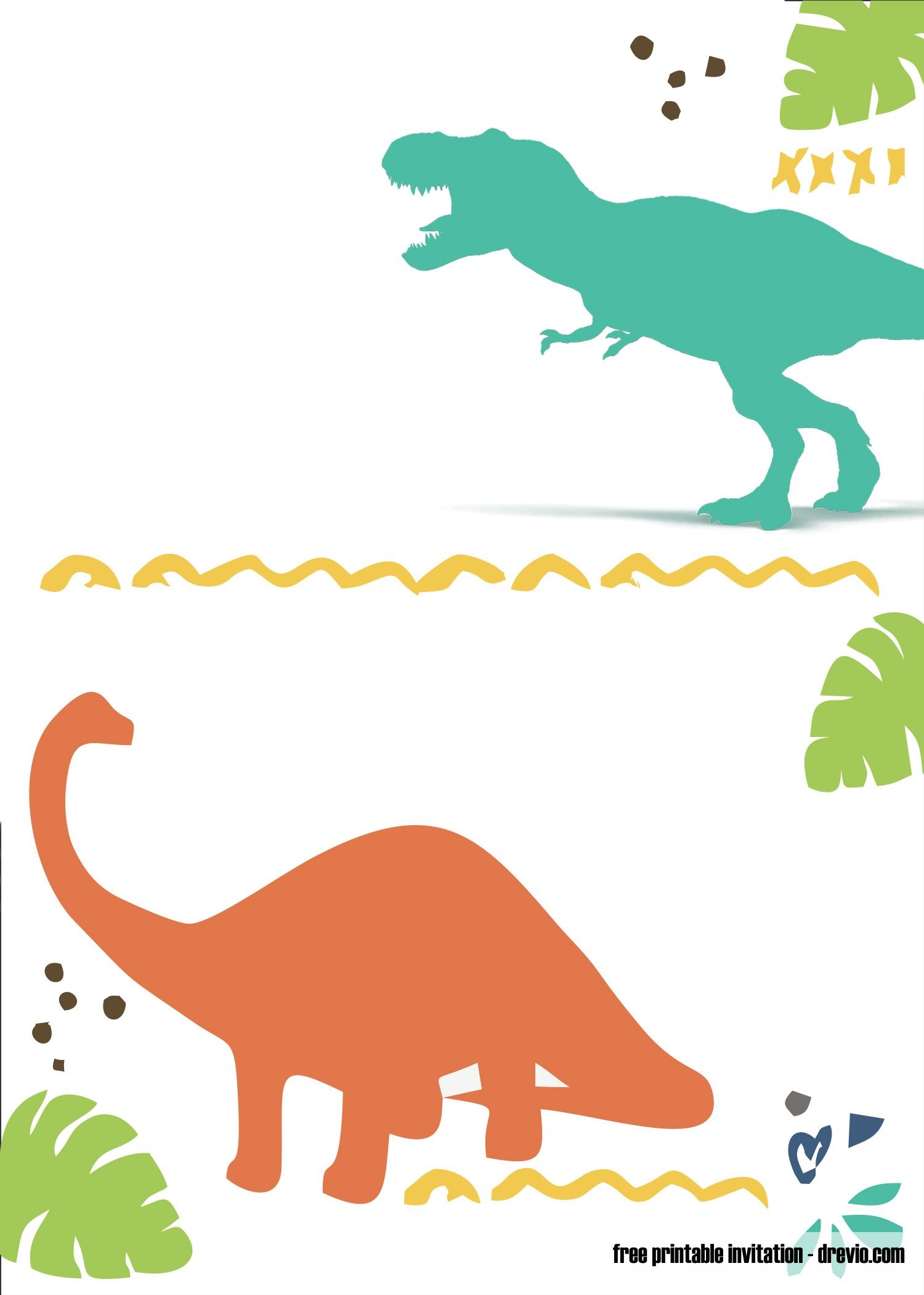 Free Printable Dinosaur Birthday Invitations Free Printable