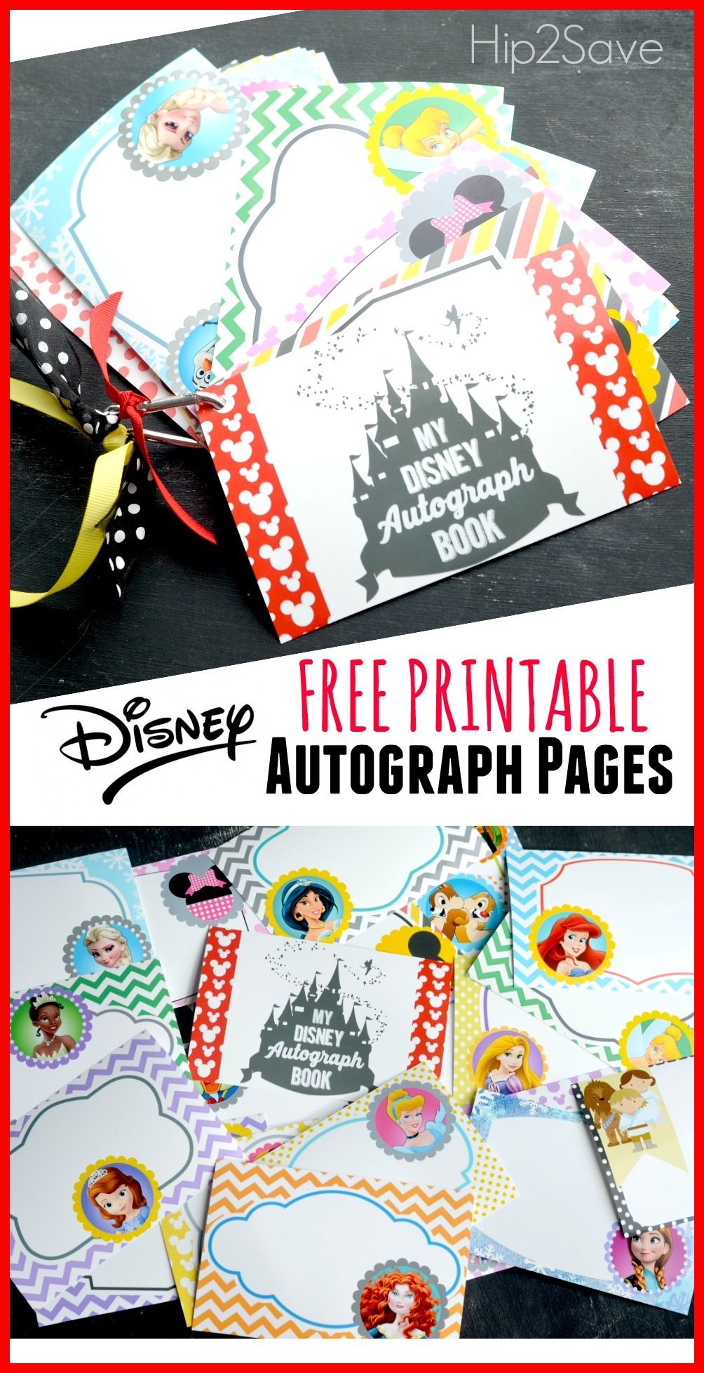 Free Printable Disney Character Autograph Pages (Perfect For - Free Printable Autograph Book For Kids