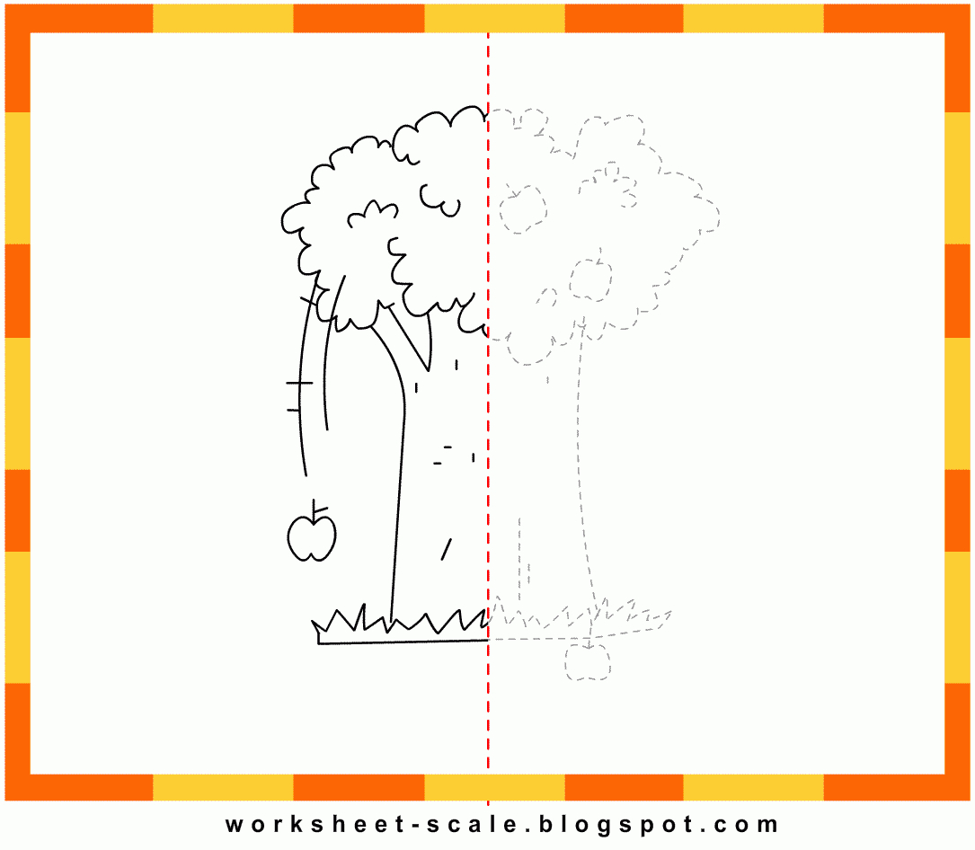 Free Printable Drawing Worksheets For Kids: Apple Tree Worksheet - Free Printable Drawing Worksheets