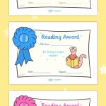 Free Printable Editable Reading Award Certificates … | First Grade   Free Printable Pre K Reading Books