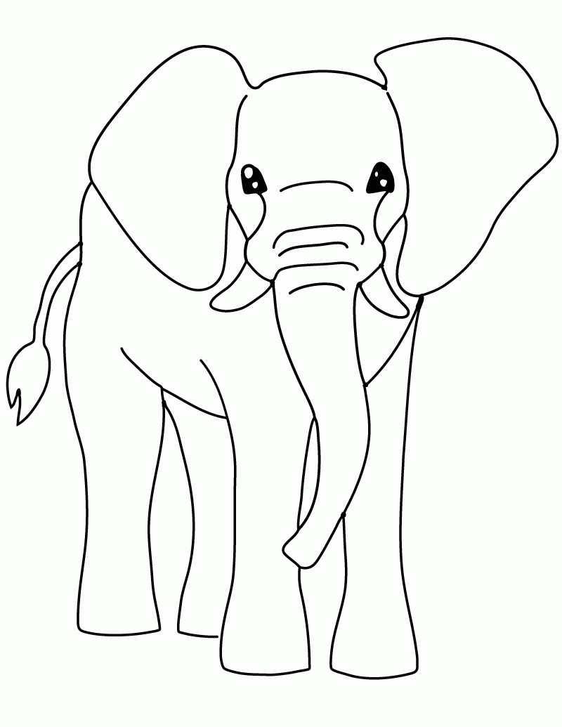 Free Printable Elephant Coloring Pages For Kids - Coloring Home - Free Printable Elephant Images