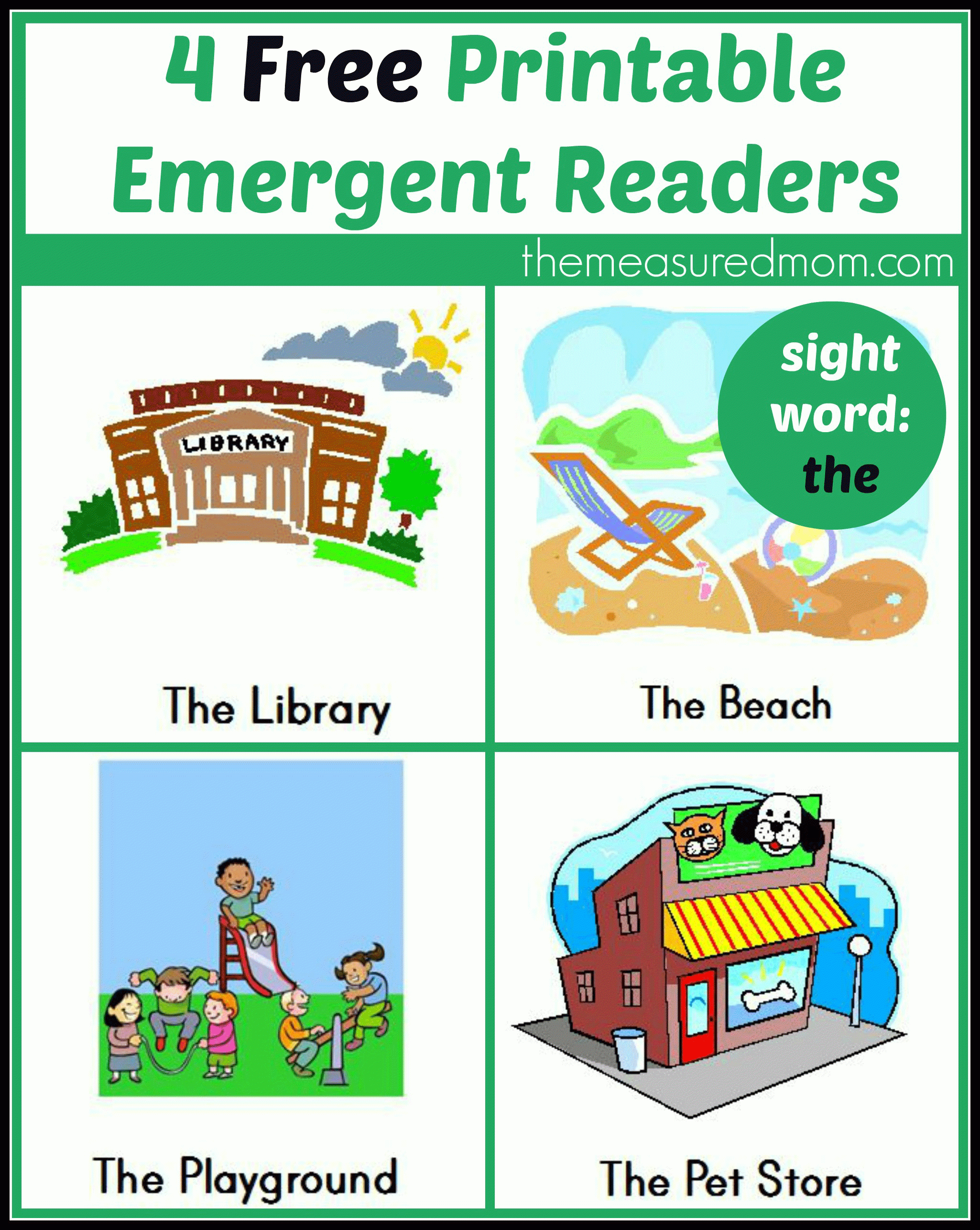 Free Printable Emergent Readers: Sight Word &amp;quot;the&amp;quot; - The Measured Mom - Free Printable Kindergarten Reading Books