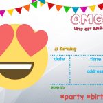 Free Printable Emoji Invitation | Free Printable Birthday   Free Printable Emoji B Day Invites