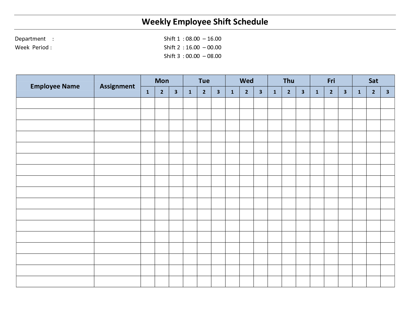 Free Printable Employee Work Schedules | Weekly Employee Shift - Free Printable Business Hours Sign