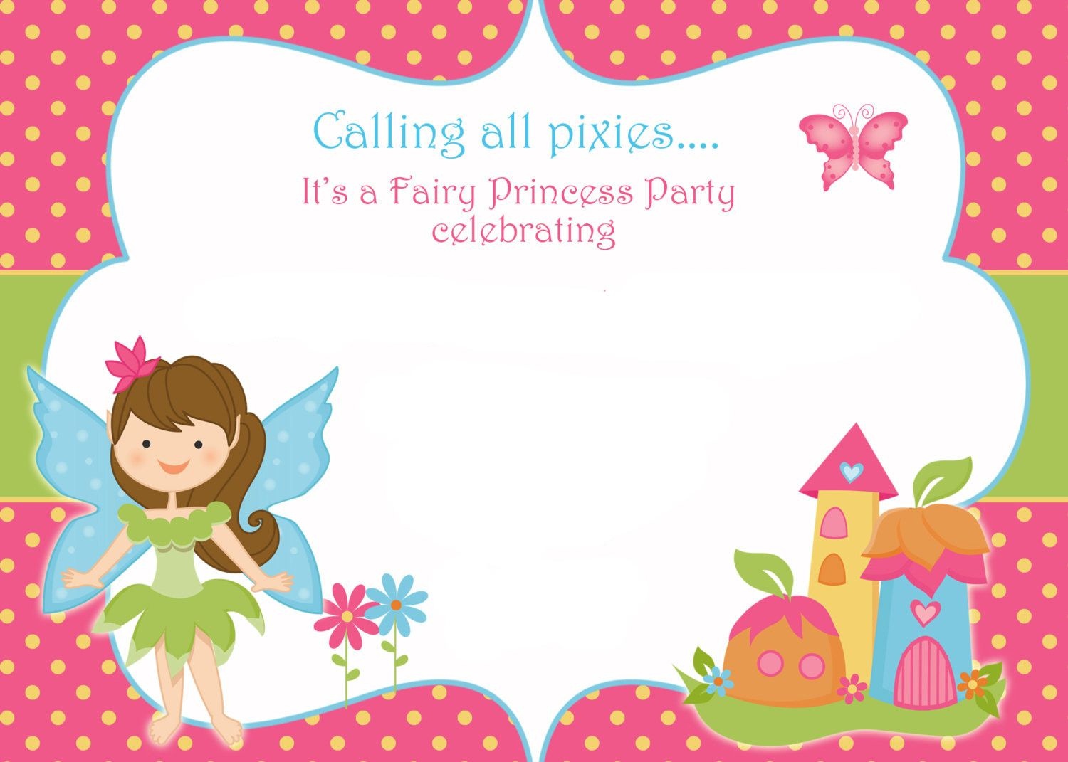 Free Printable Fairy Birthday Invitation | Free Printable - Free Printable Event Invitations