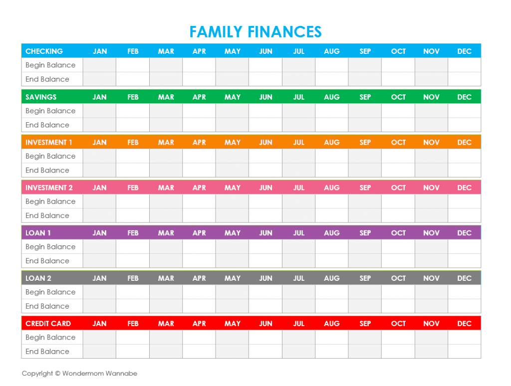 household budget worksheet