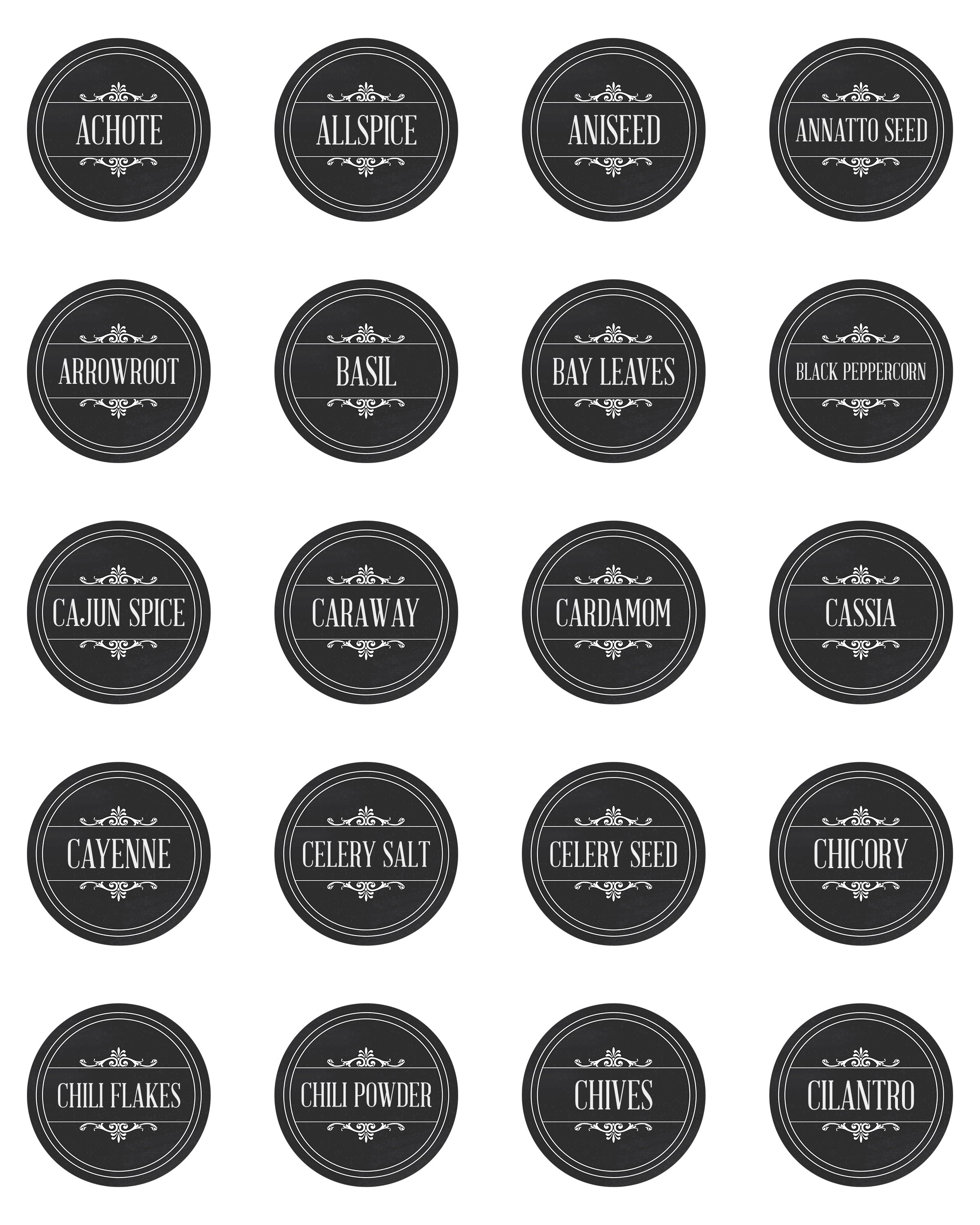 Free Printable Farmhouse Herb And Spice Labels - The Cottage Market - Free Printable Spice Labels