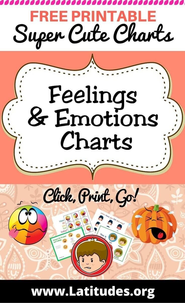 Free Printable Feelings &amp;amp; Emotions Charts For Kids | Behavior Charts - Free Printable Pictures Of Emotions