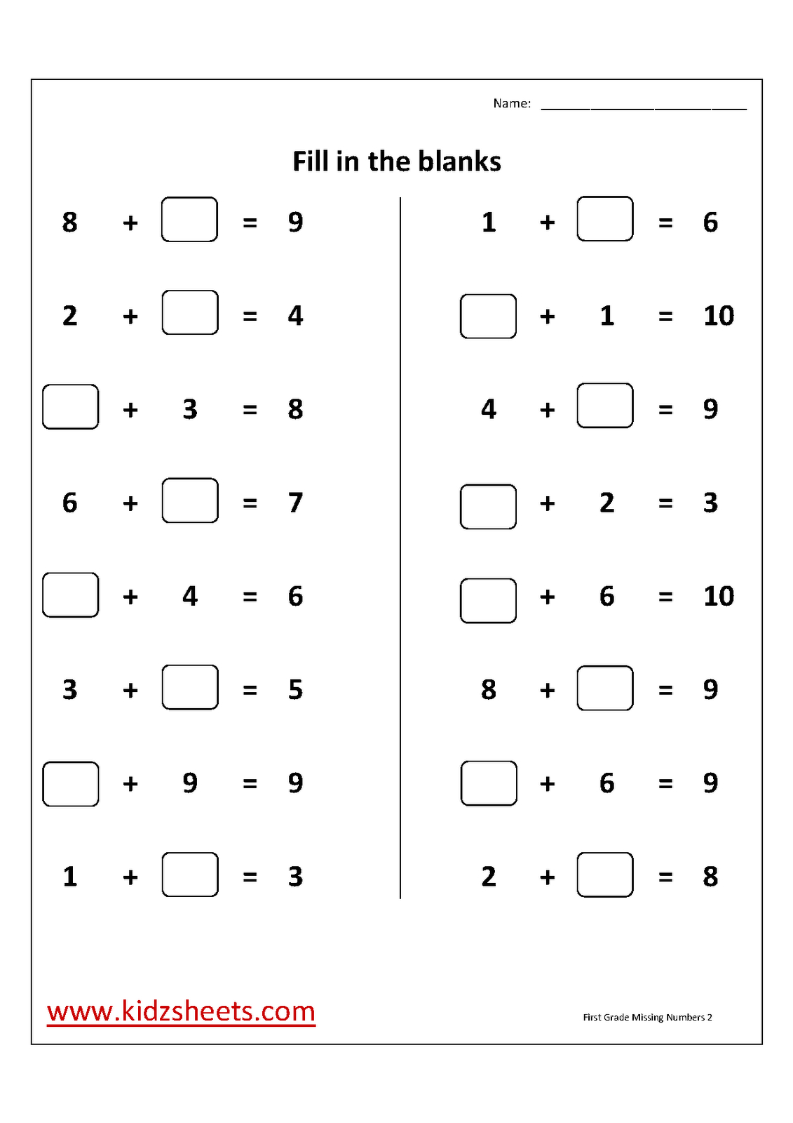 Free Printable Worksheets For 1St Grade Free Printable