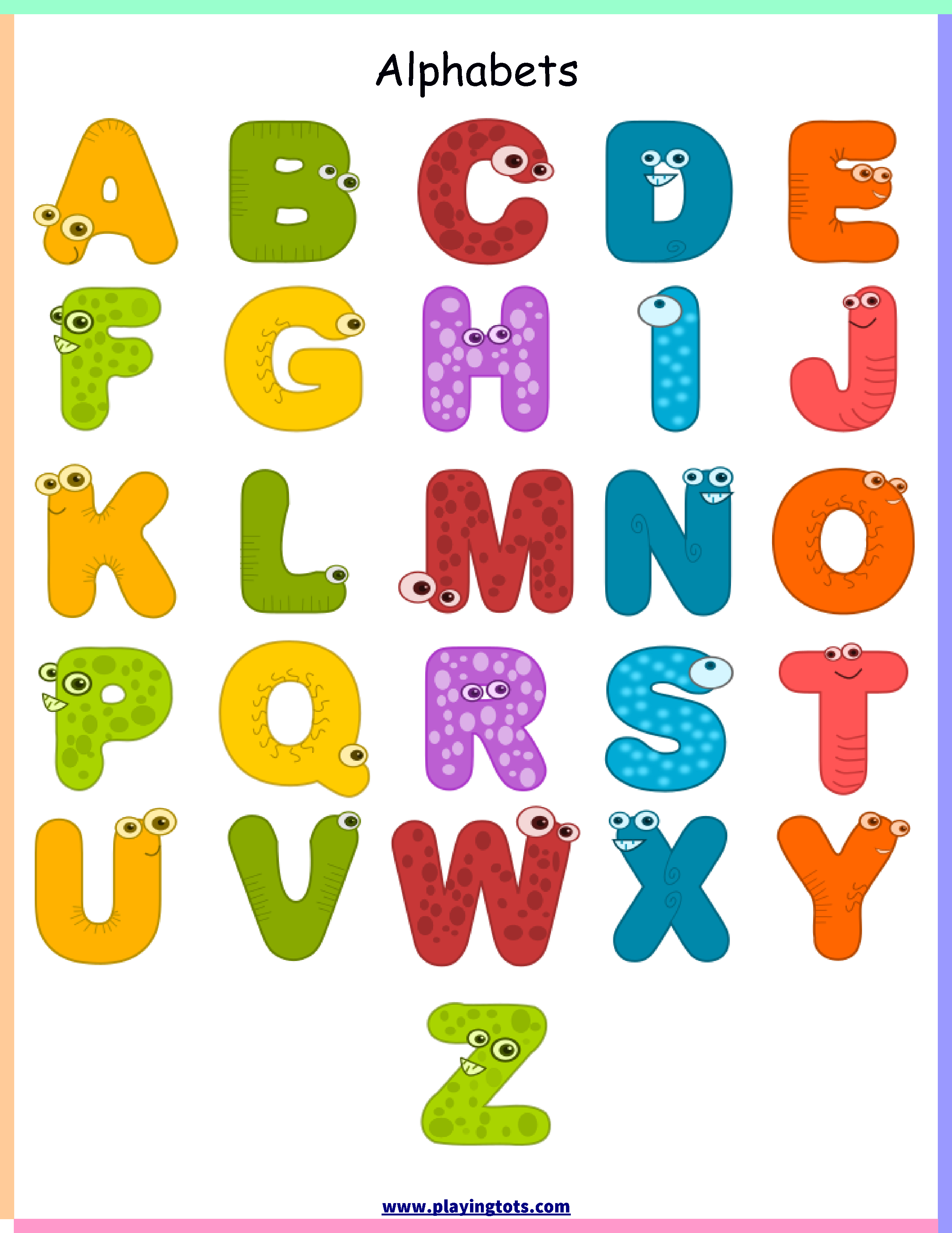 Free Printable Alphabet Chart Free Printable