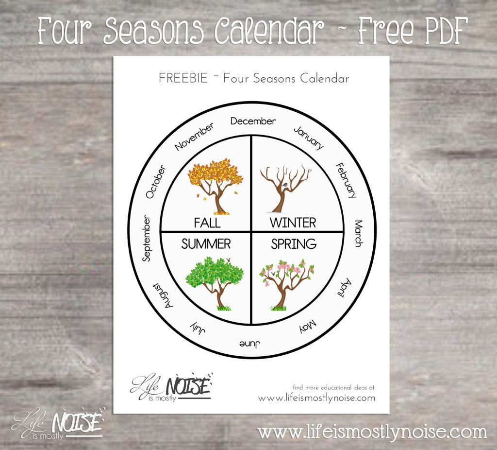 Free Printable - Four Seasons Wheel Calendar. ~ Print, Cut, Laminate - Free Printable Pictures Of The Four Seasons