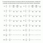 Free Printable Fraction Worksheets Subtracting Fractions 2 | Math   Free Printable Worksheets For 5Th Grade