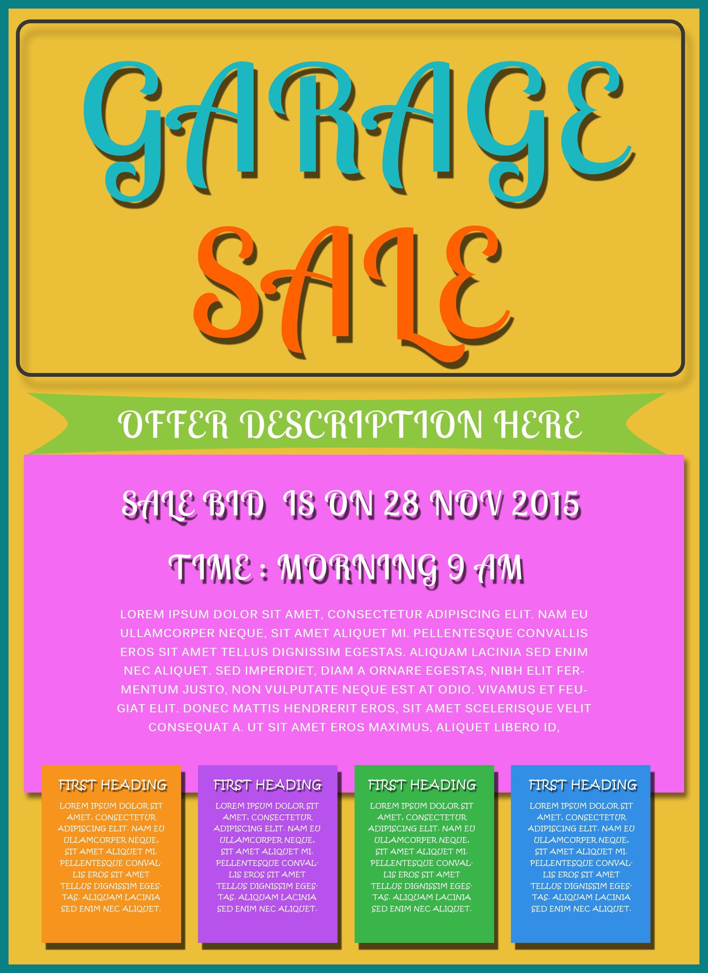 Free Printable Garage Sale Flyers Templates – Attract More Regarding - Free Printable Flyers