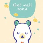 Free Printable Get Well Teddy Bear Greeting Card | Littlestar Cindy   Free Printable Get Well Soon Cards