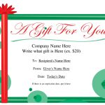 Free Printable Gift Certificate Template | Free Christmas Gift   Free Printable Tattoo Gift Certificates