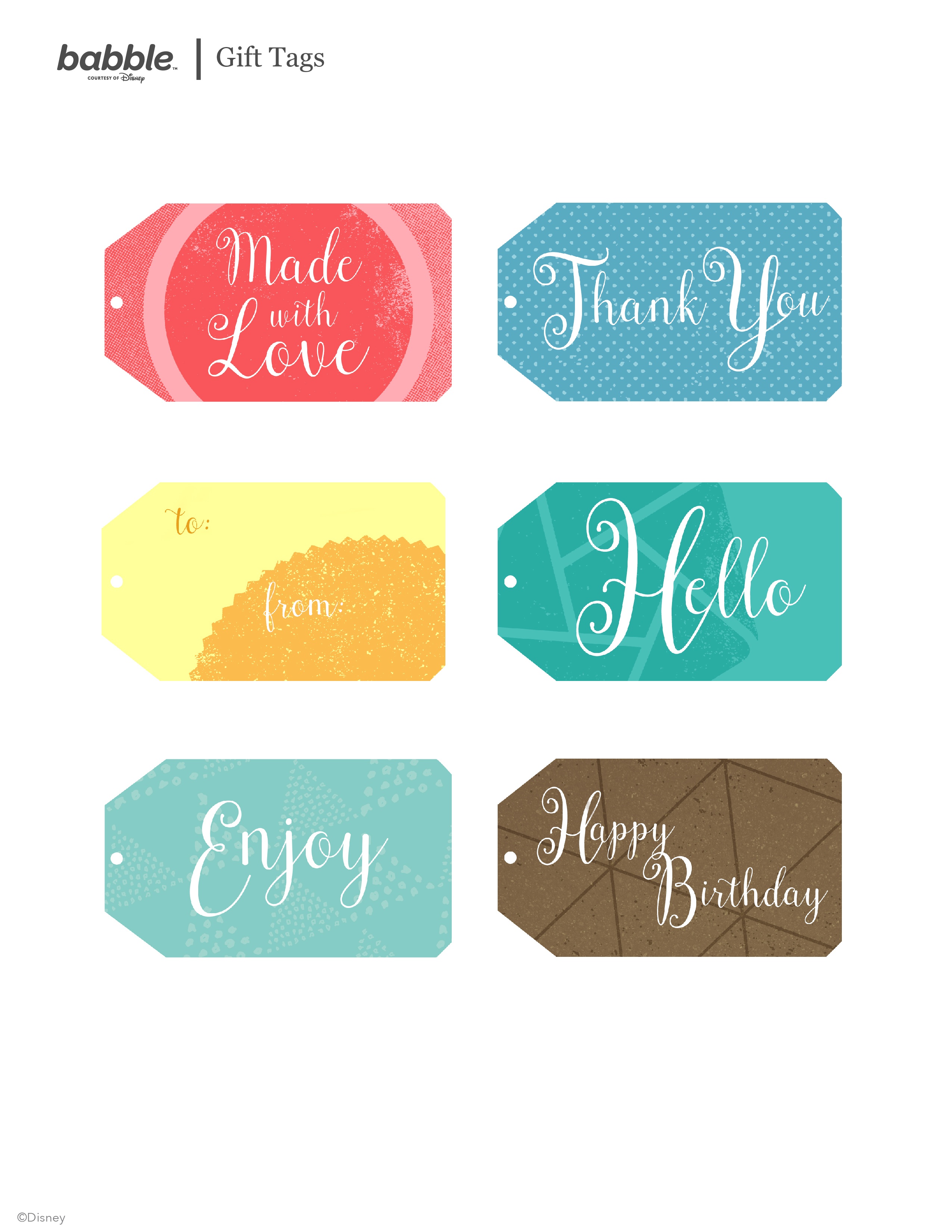 Free Printable Gift Tags | Babble - Free Printable Tags