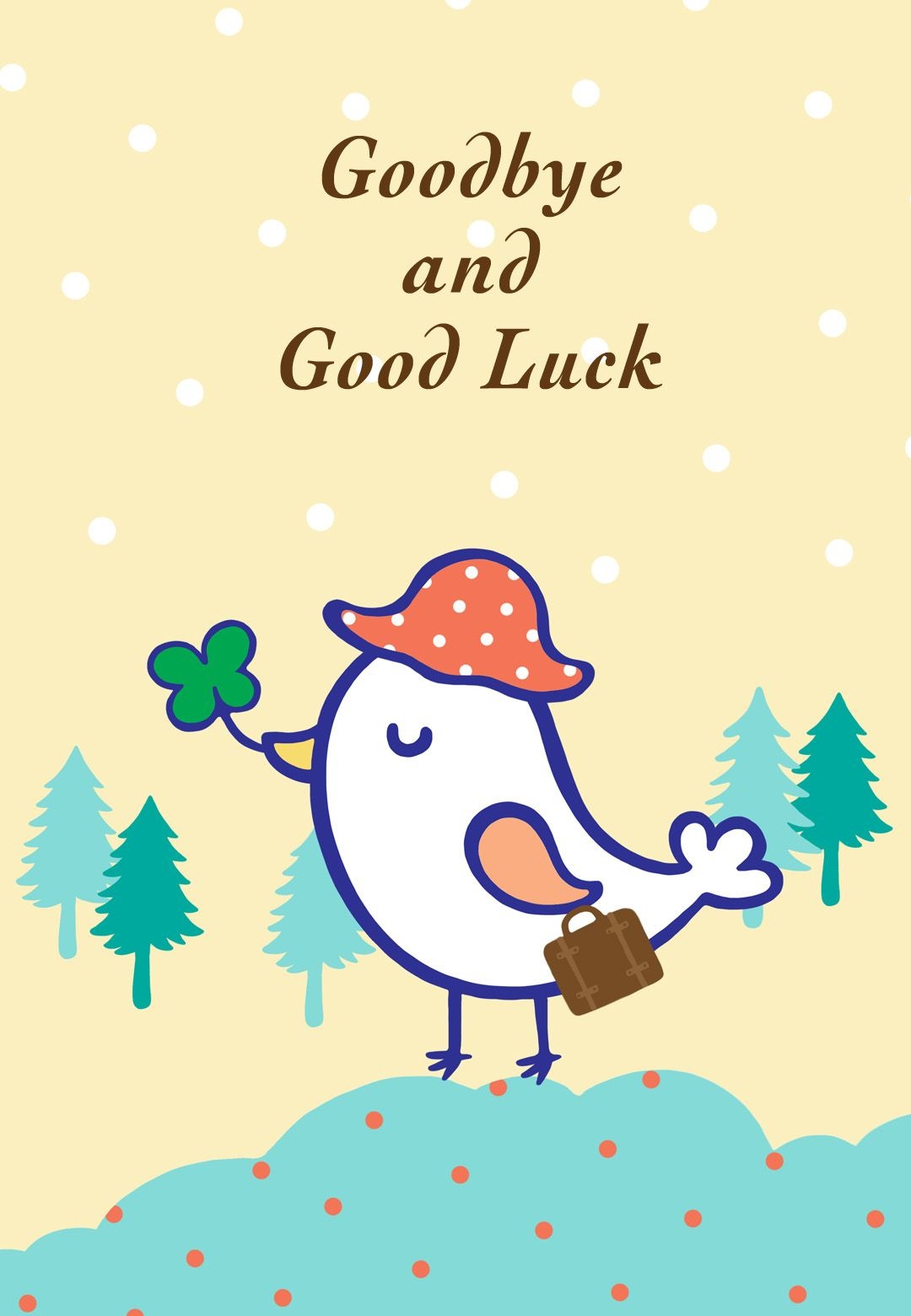Free Printable Goodbye And Good Luck Greeting Card | Littlestar - Free Printable Farewell Card For Coworker