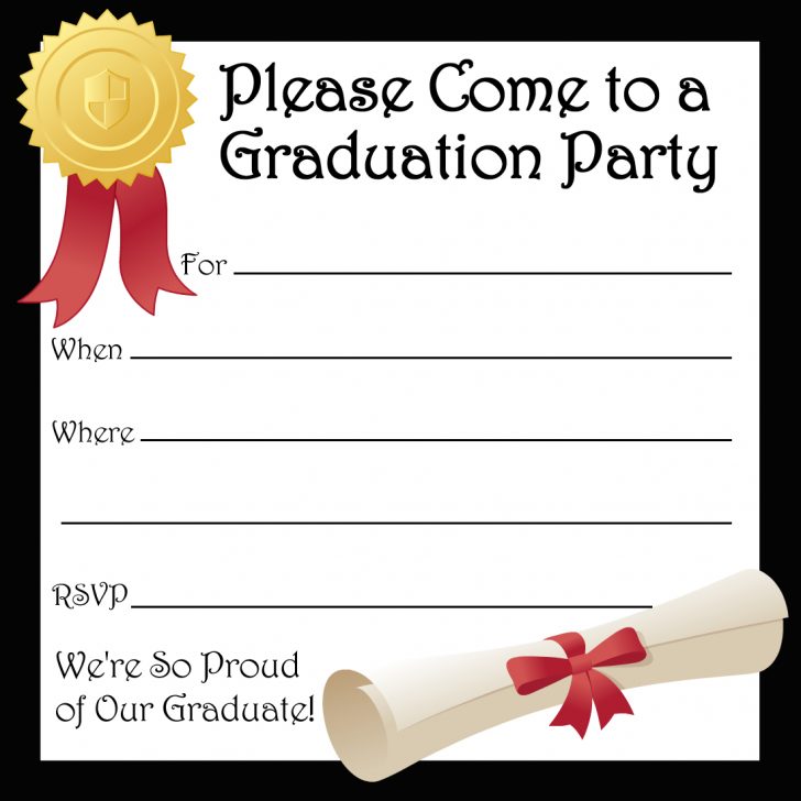 Free Printable Graduation Dinner Invitations