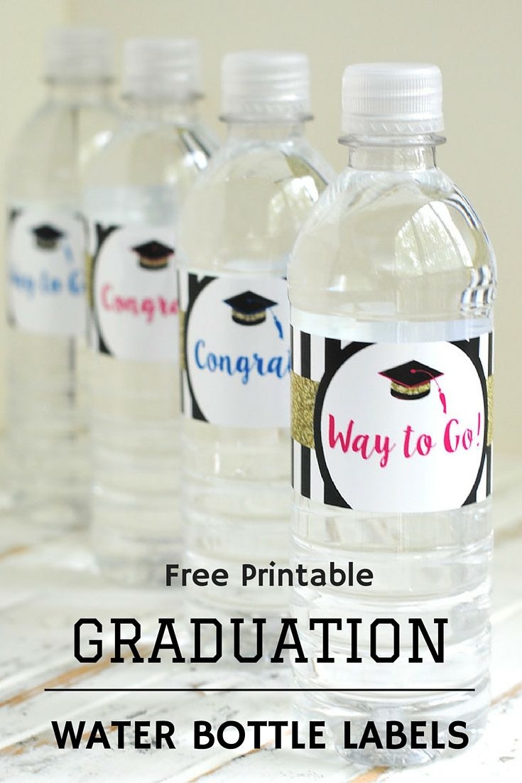 Printable Graduation Water Bottle Label Reuse Grow Enjoy Free Printable Water Bottle Labels