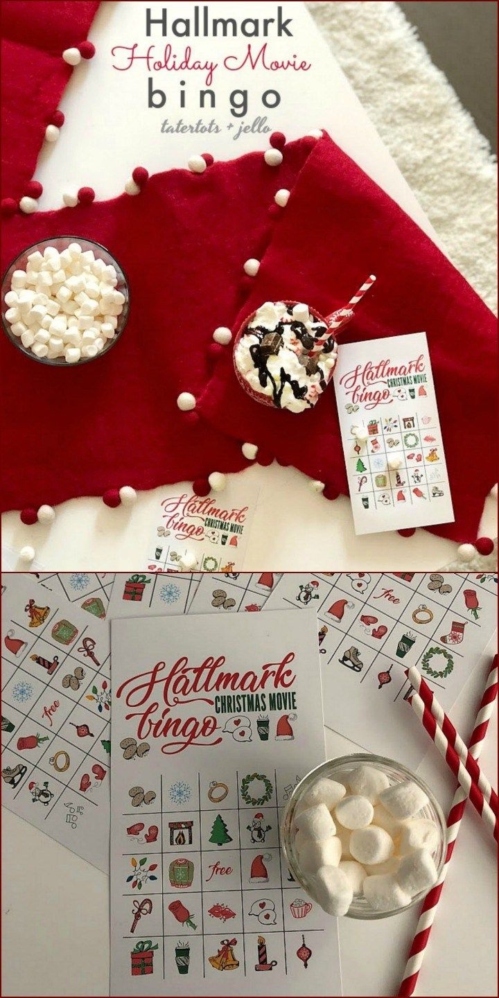 Free Printable Hallmark Channel Holiday Bingo Game Cards | Diy Ho Ho - Free Hallmark Christmas Cards Printable