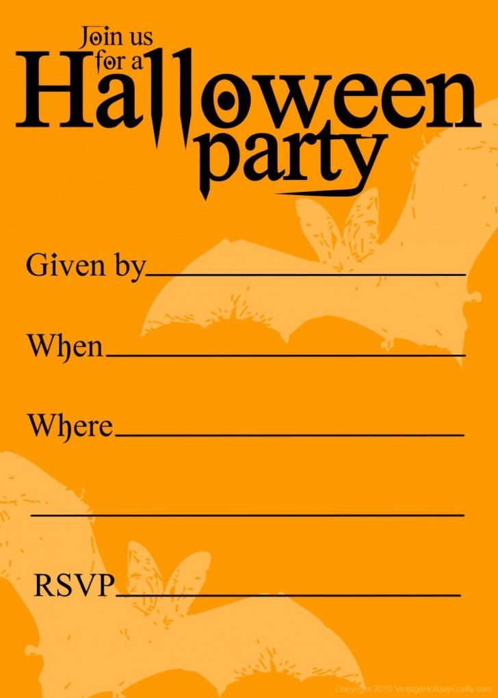 Free Halloween Birthday Invitation Templates Printable