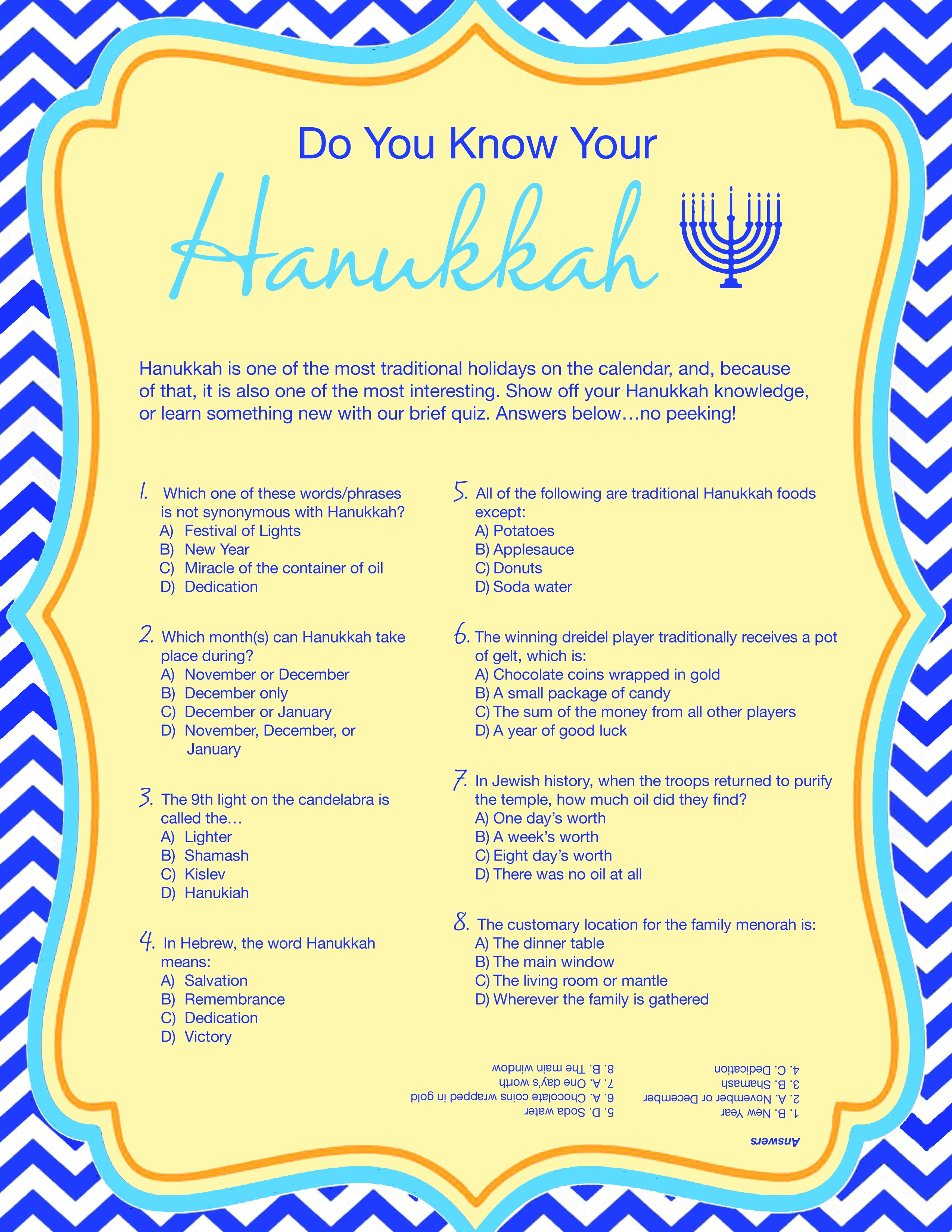 Kwanzaa Trivia Free Printable Free Printable