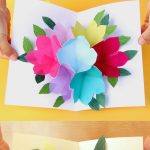 Free Printable Happy Birthday Card With Pop Up Bouquet   A Piece Of   Free Printable Cards No Download Required