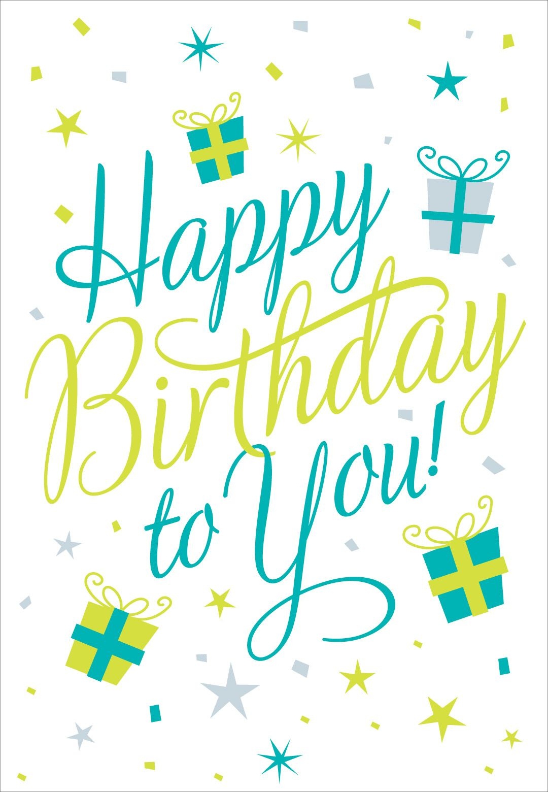 Free Printable Happy Birthday To You Greeting Card #birthday - Customized Birthday Cards Free Printable