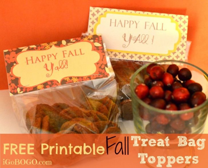 Free Printable Thanksgiving Treat Bag Toppers