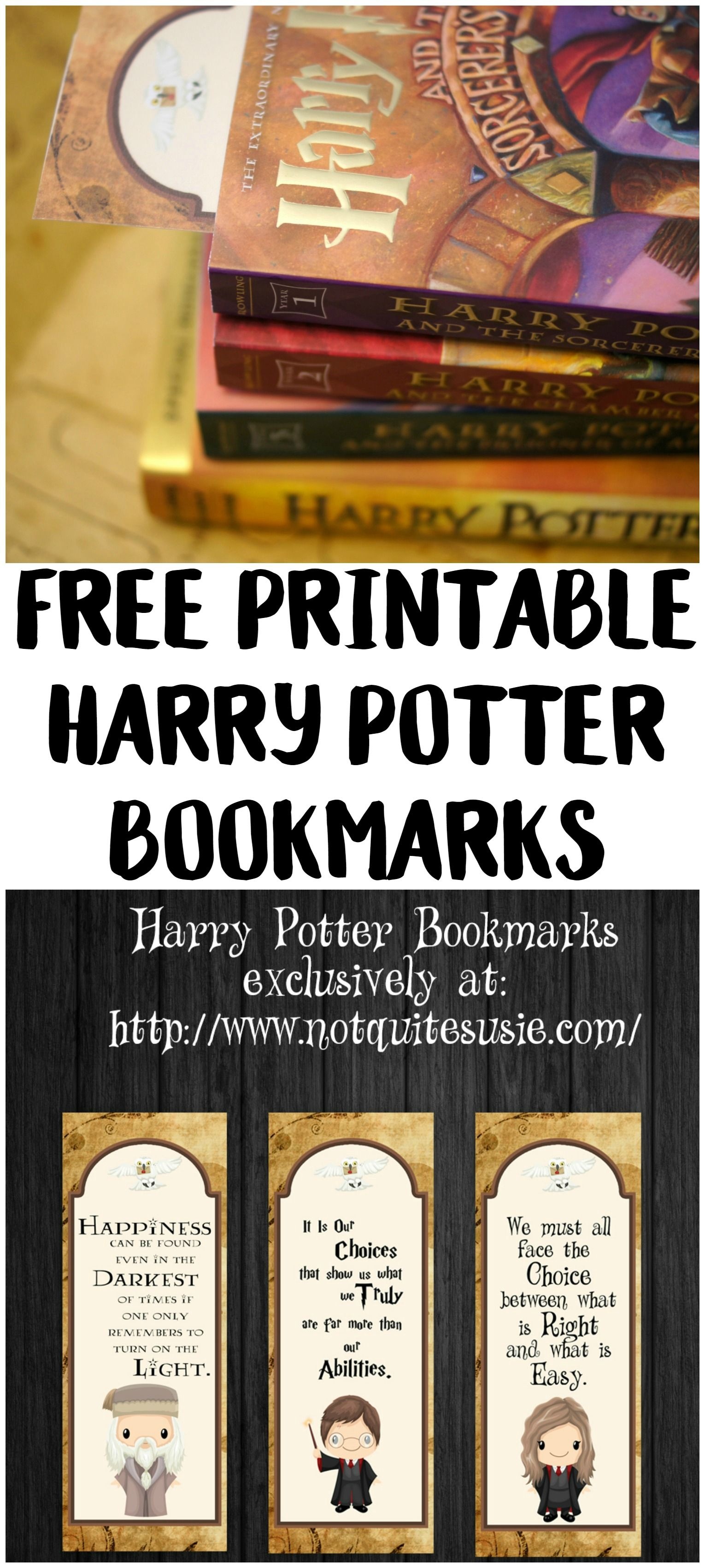 Free Printable Harry Potter Bookmarks | Harry Potter Hogwarts - Free Printable Harry Potter Pictures