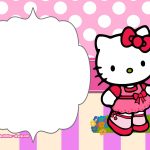 Free Printable Hello Kitty Pink Polka Dot Invitation Templates   Free Printable Polka Dot Birthday Party Invitations