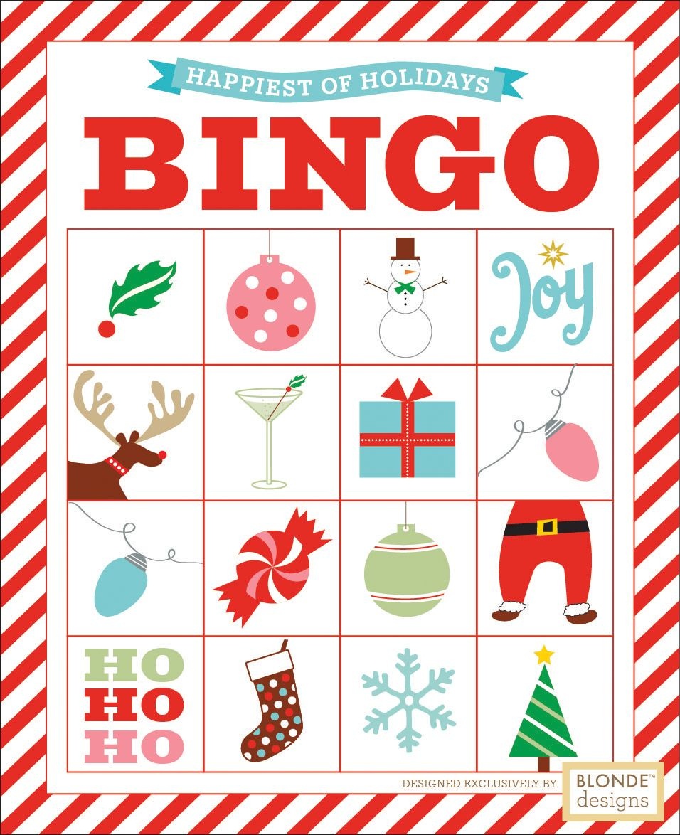 Free Printable: Holiday Bingo {Blonde Designs Blog} | Christmas - Free Holiday Games Printable