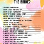 Free Printable 'how Well Do You Know The Bride?' Hen Party & Bridal   Free Printable Bachelorette Party Games