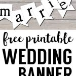 Free Printable Just Married Banner | Glamour | Just Married Banner   Just Married Free Printable