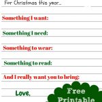 Free Printable Kids Christmas Wish List Santa Letter | Must Have Mom   Free Printable Christmas Wish List