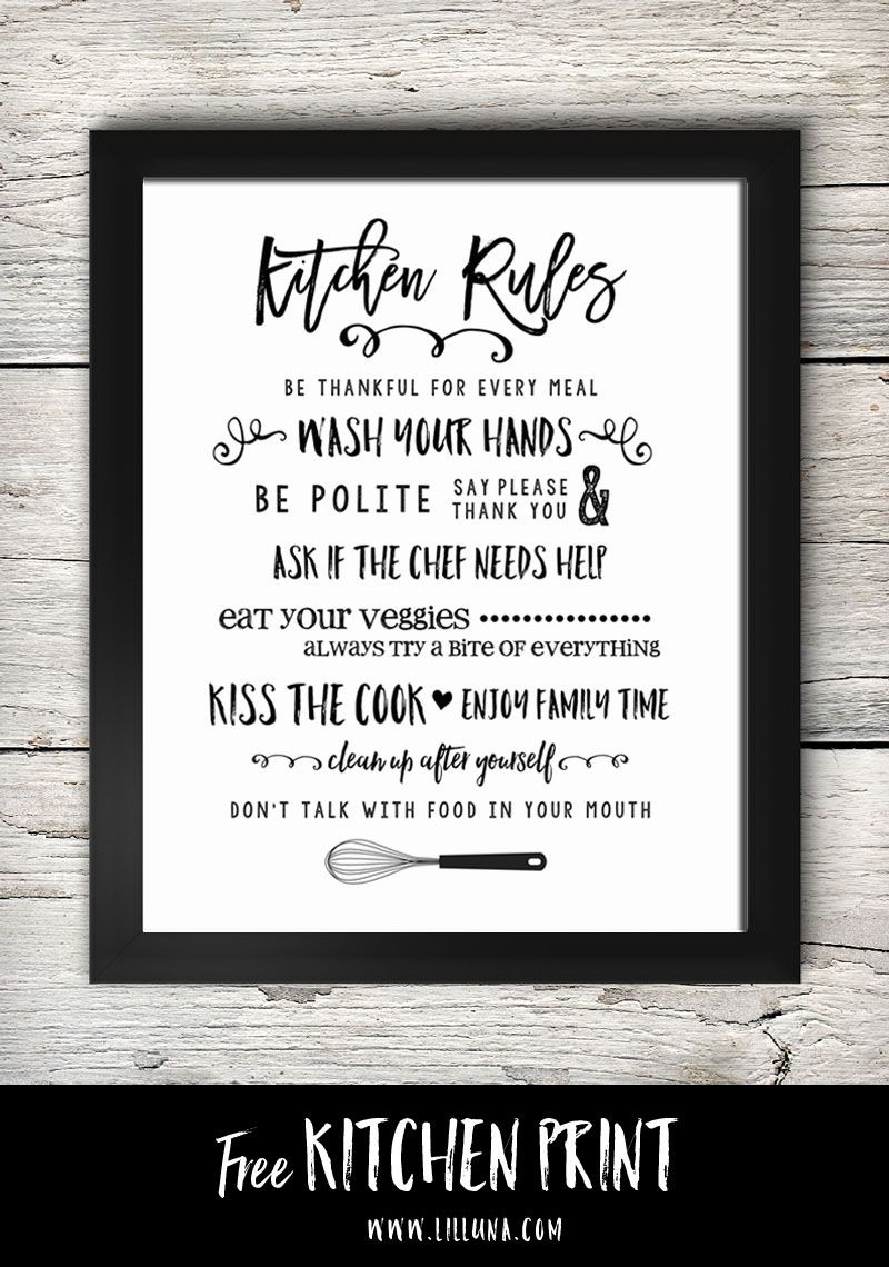 Free Printable Kitchen Signs | Printables | Kitchen Decor, Kitchen - Free Printable Signs